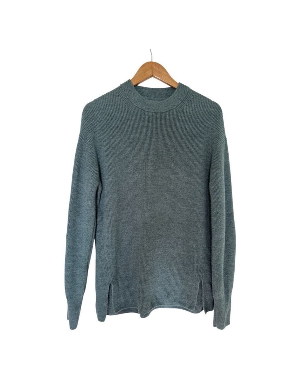 Lululemon Merino Wool Ribbed Crewneck Sweater Teal Size 6